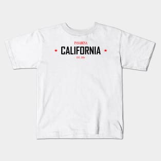 PASADENA REPUBLIC RED ON BLACK by Mistah Wilson Kids T-Shirt